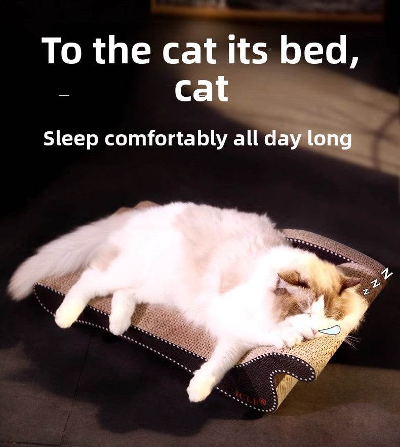 Big Cat Claw Board, durable cat scratching lounger with comfortable sleeping design.