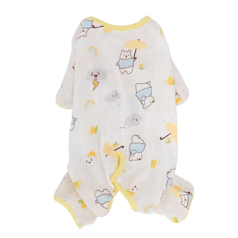 Summer cat clothing, anti-shedding full-cover suit for kittens, breathable and thin.