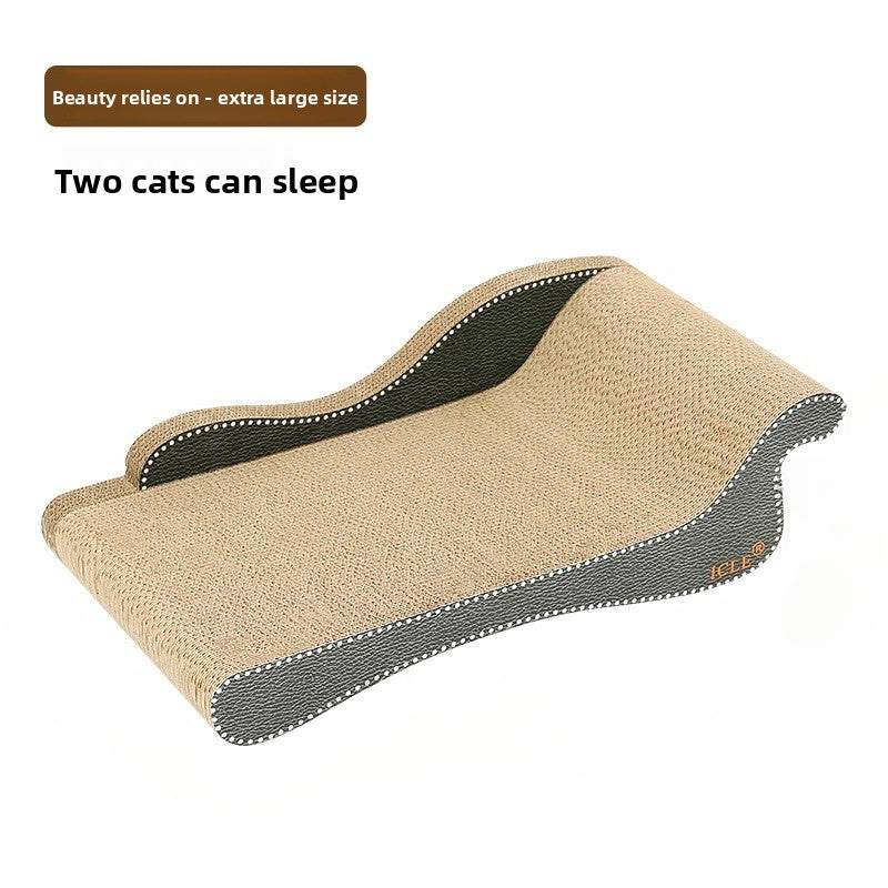 Wear-resistant cat scratching lounger for big cats, suitable for two cats.
