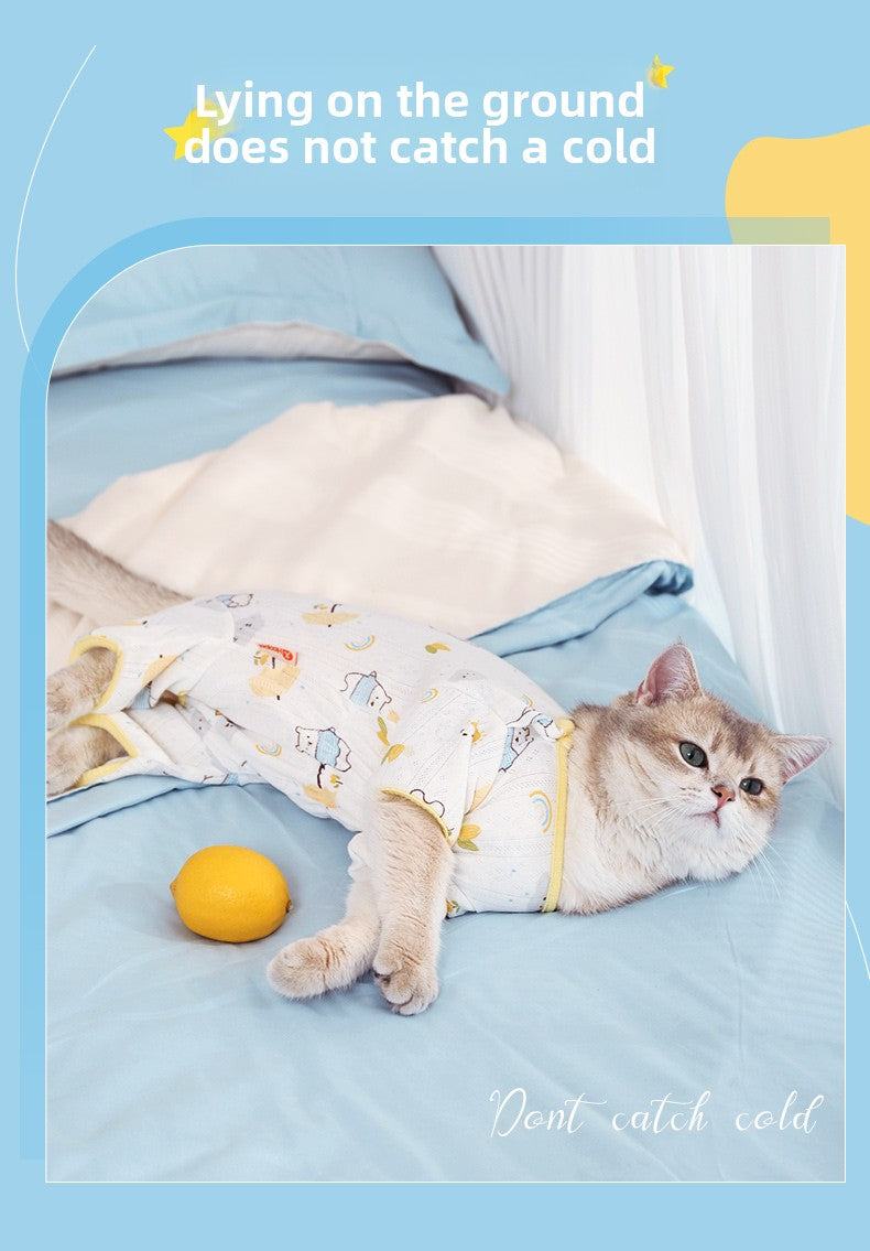 Breathable summer cat clothing for Ragdoll kitten.