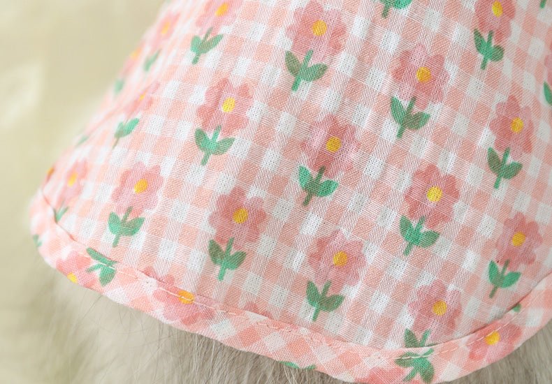 Summer Thin Anti Shedding Vest for Kittens with Floral Pattern