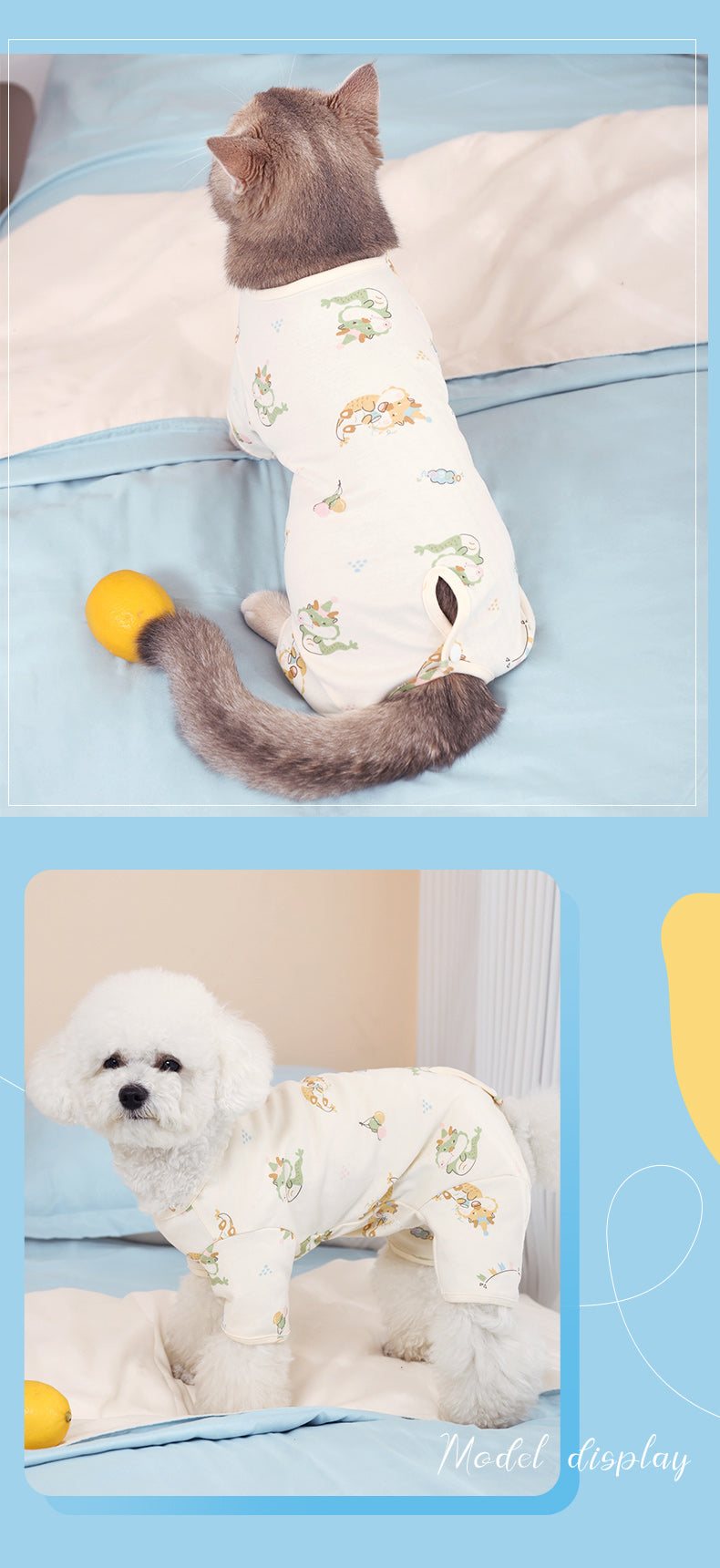 Summer cat clothing anti-shedding suit for Ragdoll kitten, breathable design.