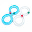 Interactive cat toy set with blue and white spinning wheel tracks designed for kittens, British Shorthair, and Ragdoll cats.