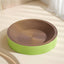 Durable cat scratch board bed - non-shedding, eco-friendly combo in light green.