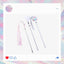 Cat teaser wand toy with feather and bell for kitten play.