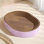 Durable cat scratch board bed with eco-friendly materials and non-shedding surface.
