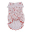 Vintage style summer pet cat dress, breathable with cute floral pattern and red accents, ideal for anti-shedding in warm weather.