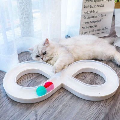 Interactive Cat Toy Set with Spinning Wheel, Teaser Wand, and Exploration Tunnel for Kittens.