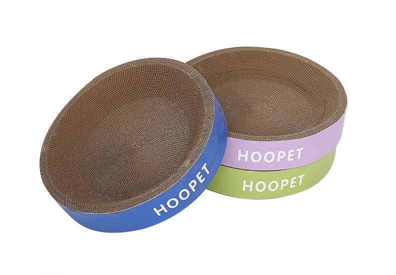 Durable cat scratch board bed set, non-shedding and eco-friendly.