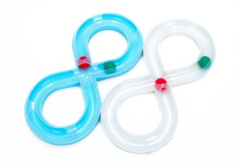 Interactive cat toy set with spinning wheel and colorful balls, designed for kittens, British Shorthair, and Ragdoll cats.