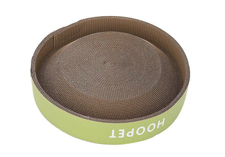 Durable cat scratch board bed with eco-friendly design.