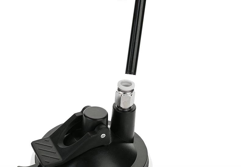 Steel wire teaser with durable suction cup base.