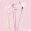 Cat teaser wand toy with feathers and bells, perfect for entertaining and engaging kittens and puppies.