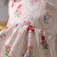 Breathable vintage-style summer pet cat dress with floral pattern.