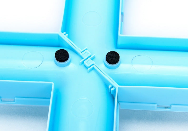 Interactive cat toy set with blue spinning wheel component.