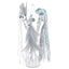 Cat teaser wand toy with feathers and bells for pet amusement.