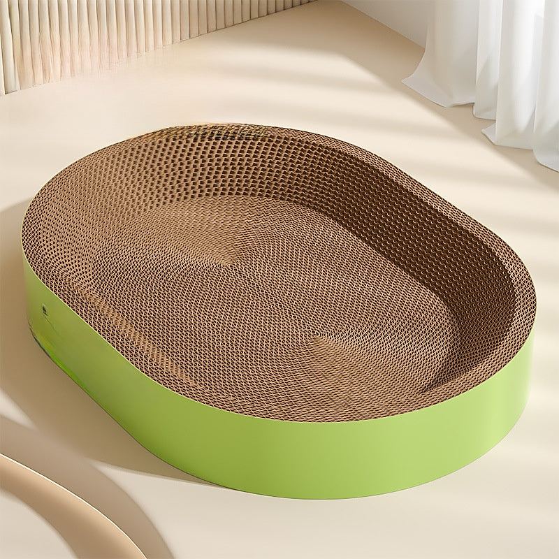 Eco-friendly durable cat scratch board bed with non-shedding design.